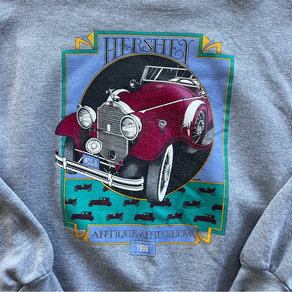 Vintage 1998 Hershey Antique Auto Show Car Crewneck Sweatshirt Size Large - Picture 2 of 9